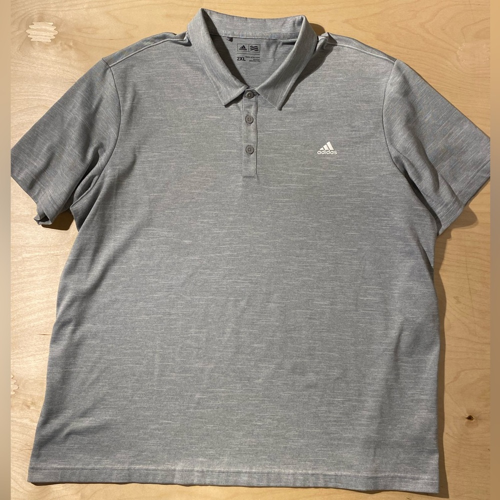 Adidas Gray Polo Shirt 2XL (NS)